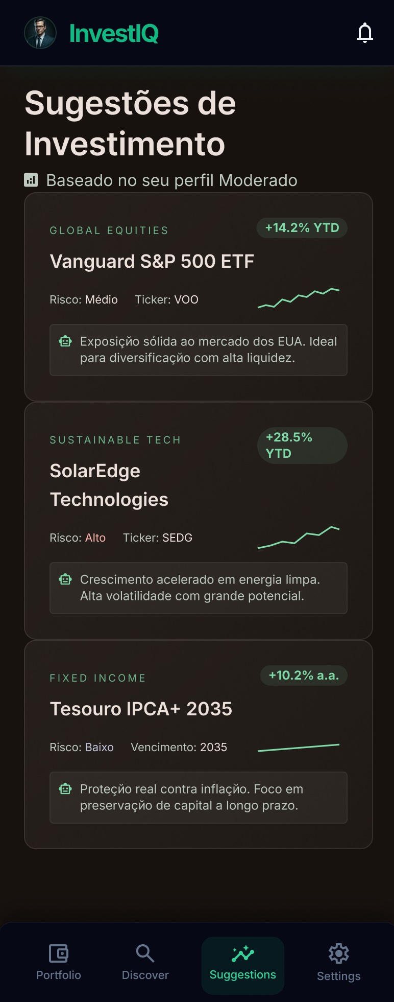 InvestIQ Hi-Fi — Tela 3